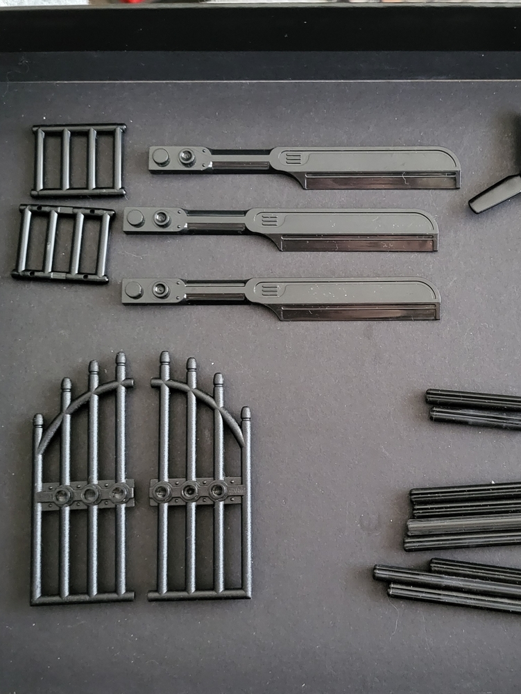 Lego lot of black specialty pieces.